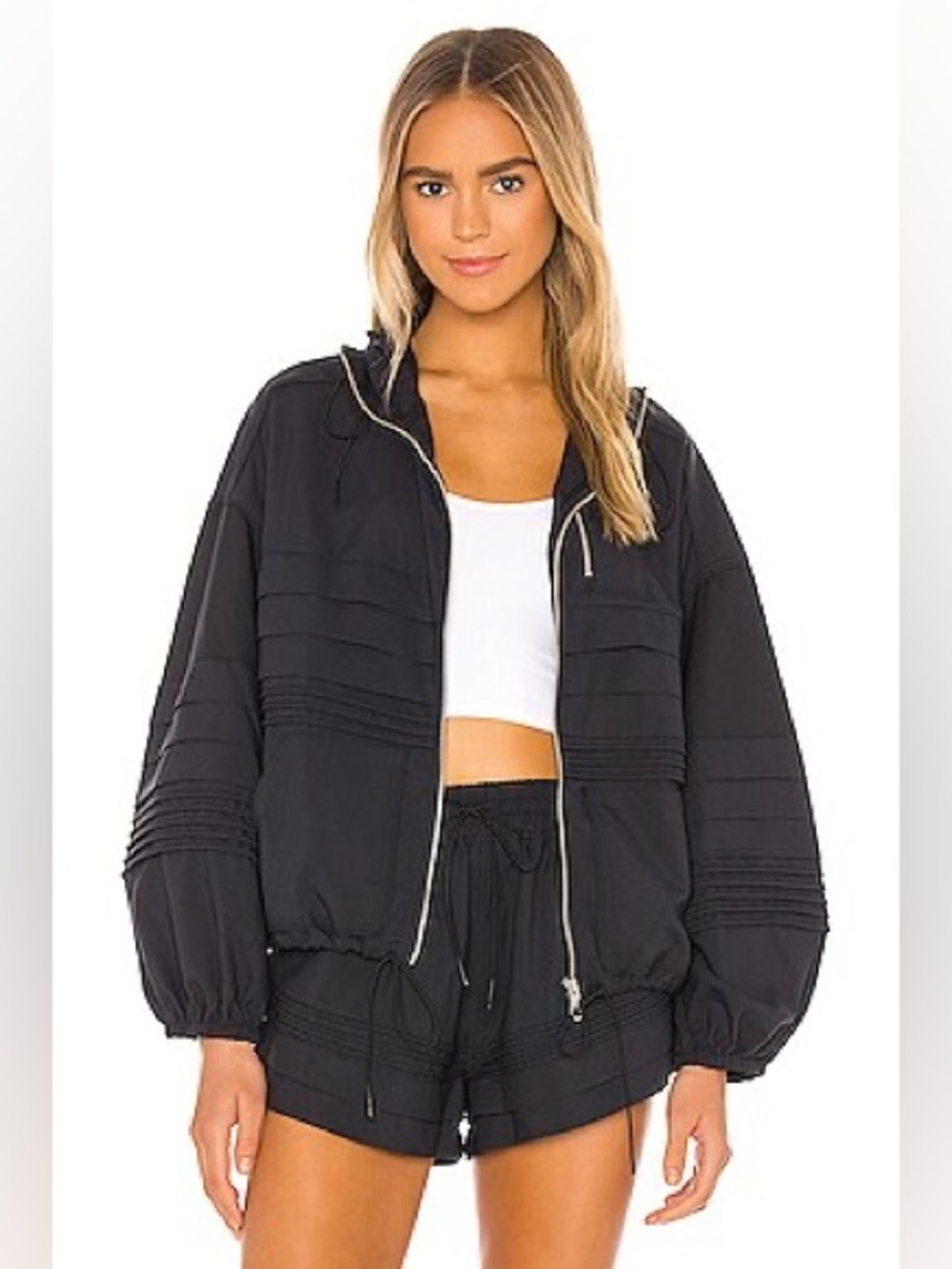 Revolve X FP Movement Check It Out Jacket in Black Sz S free people oversized